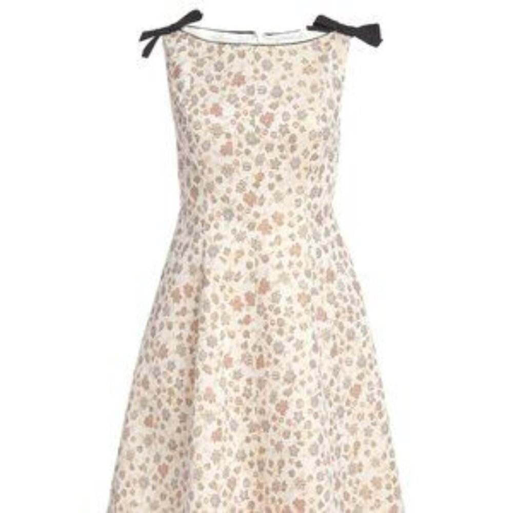 Markarian Thetis Bow-Embellished Floral Midi Dress
